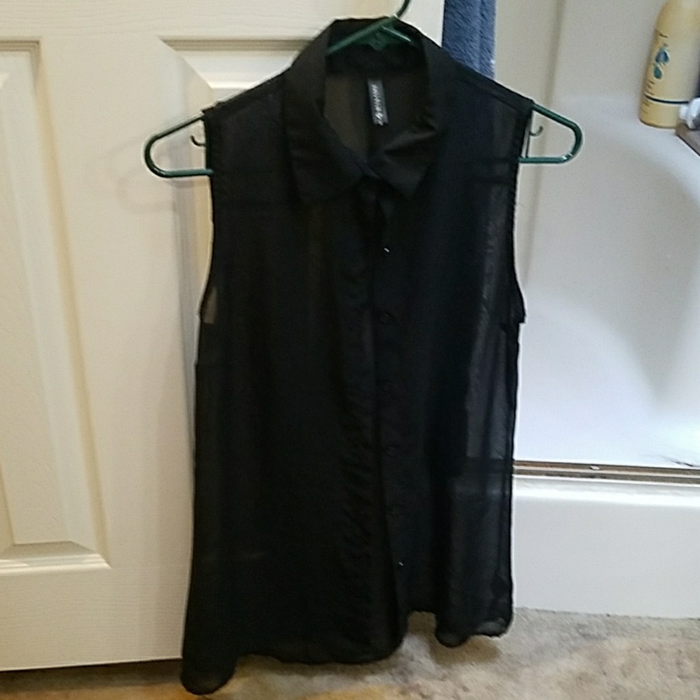 Sheer material shirt